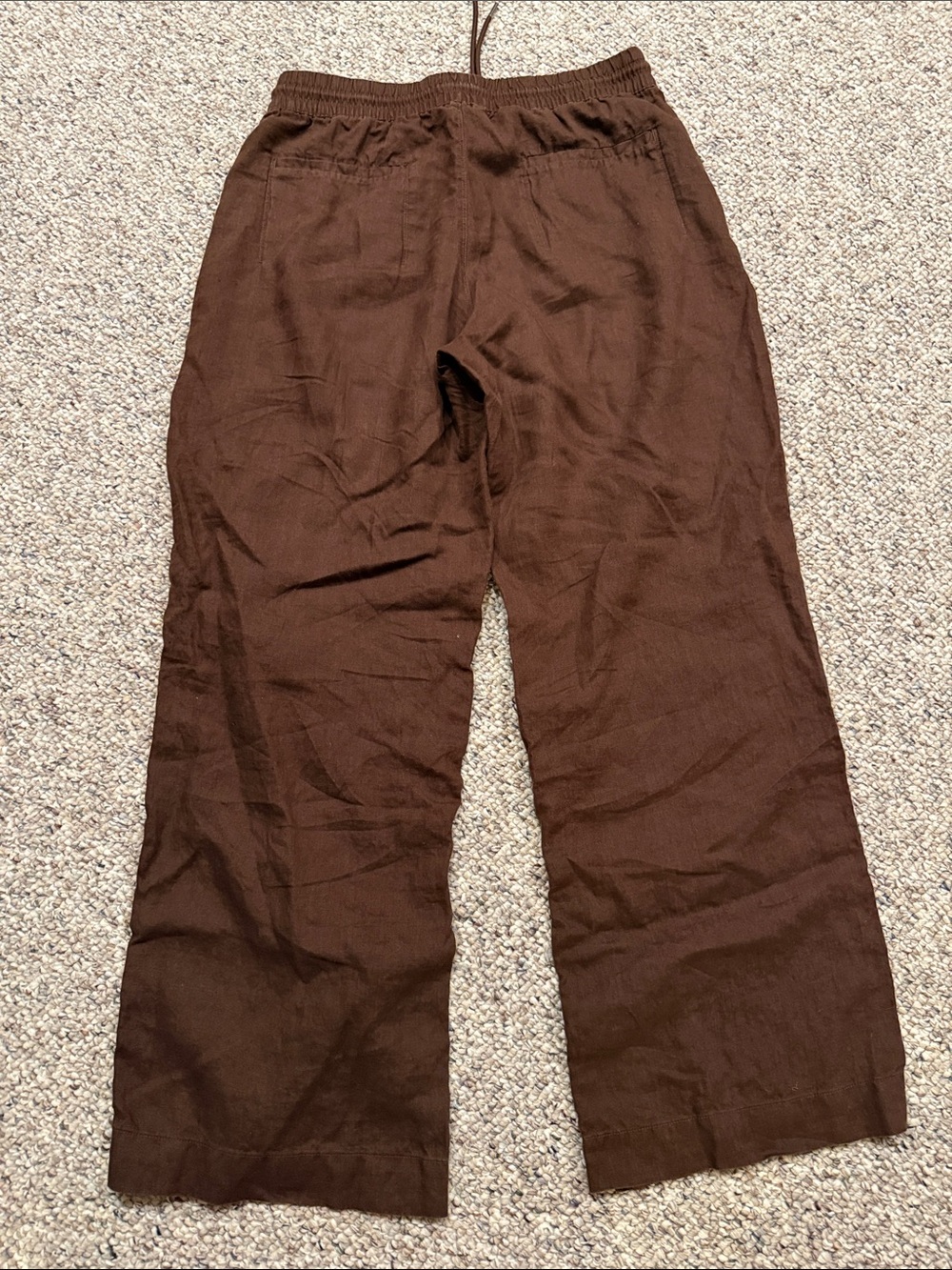 Athleta Brown Wide-Leg Drawstring Pants - Picture 2 of 3